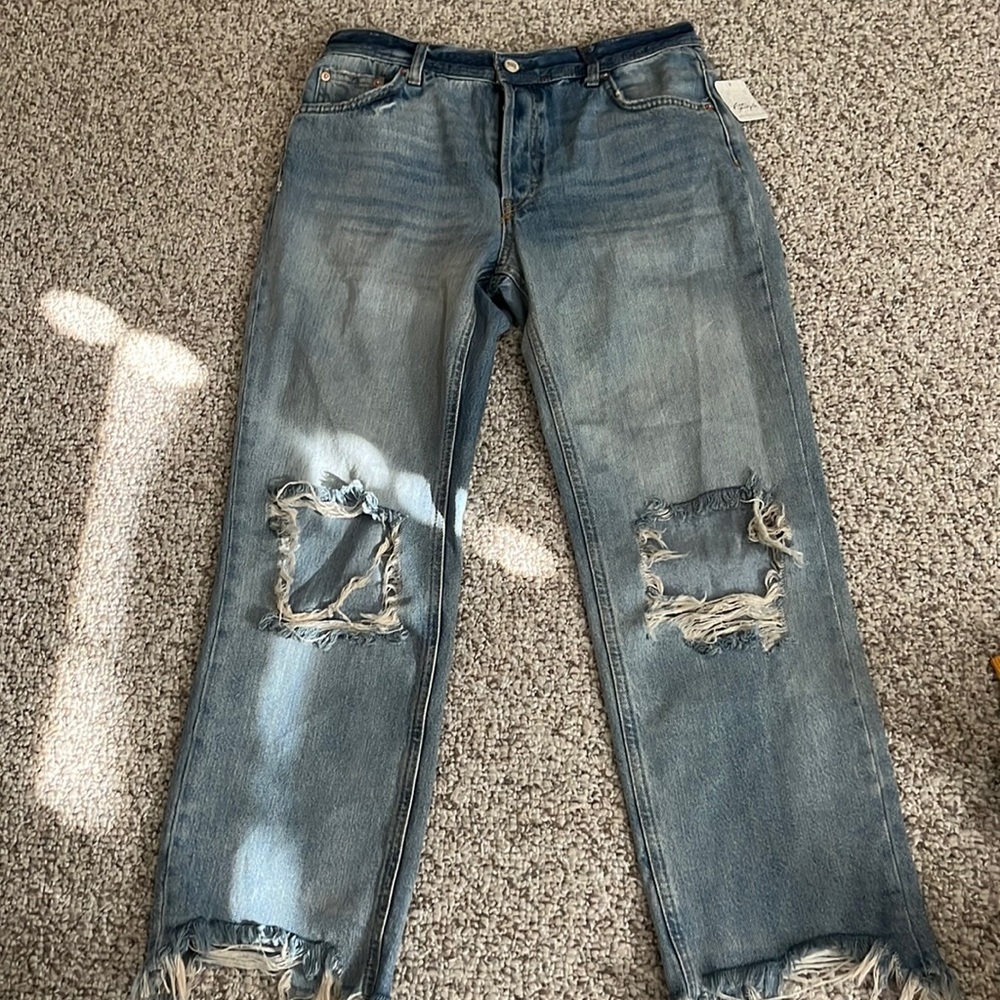 Free people distressed boyfriend jeans
